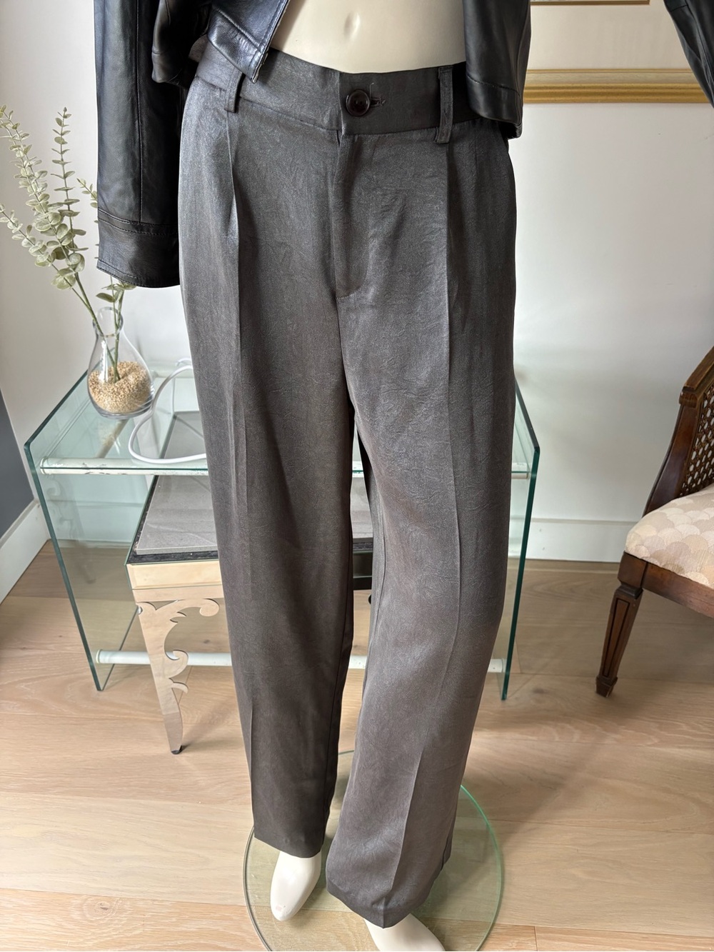ESQUALO women Charcoal Straight-Leg Dress Pants
